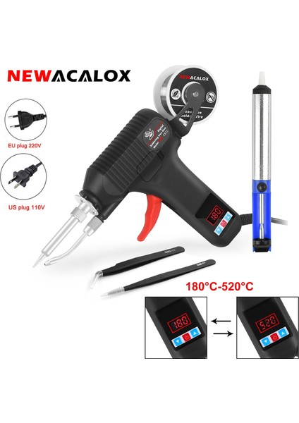 Havya Tabancası B 80W, Ab Newacalox Ab/abd 80W Dijital Ekran Havya Tabancası 180-520°C Ayarlanabilir Sıcaklık Otomatik Kalay Tabancası Onarımı Dıy Aracı Gönderme (Yurt Dışından)