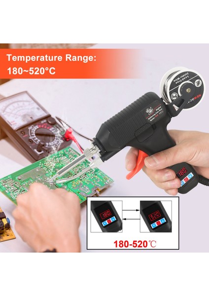 Havya Tabancası B 80W, Ab Newacalox Ab/abd 80W Dijital Ekran Havya Tabancası 180-520°C Ayarlanabilir Sıcaklık Otomatik Kalay Tabancası Onarımı Dıy Aracı Gönderme (Yurt Dışından)
