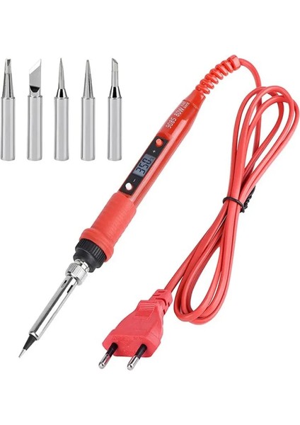 R80-B5 110V Abd Fişi 110V 220V 80W LCD Havya Kiti Ayarlanabilir Sıcaklık Lehim Kaynak Araçları Seramik Isıtıcı Lehimleme Uçları 15 Çeşit Bakır Ucu (Yurt Dışından)
