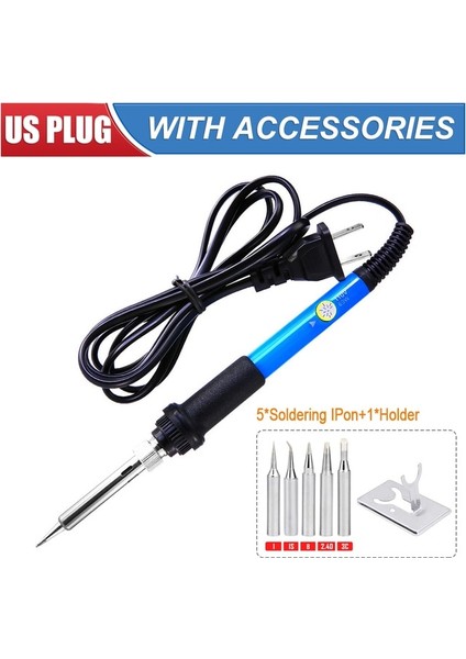Abd Fiş Sürümü 60W Elektrikli Havya Sıcaklık Ayarlanabilir Elektrikli Demir Mini Kolu Isı Kalem Havya 220V/110V Lehim Araçları (Yurt Dışından)