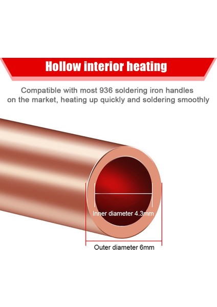 Altın 5 Adet 5/10 Adet 900M-T Havya Manyetik Olmayan Saf Bakır Lehim Ipuçları 936 907 Kol Muhafaza Lehimleme Araçları Markalama Demir Ucu (Yurt Dışından) fırsatları