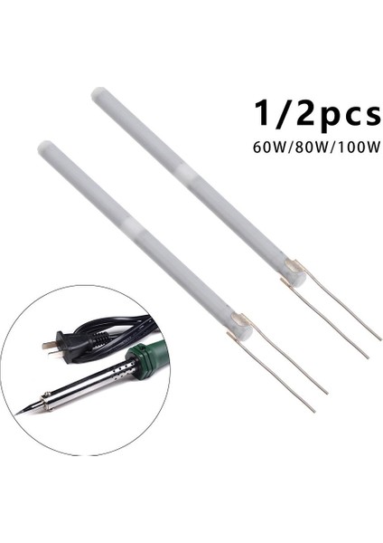 1PC-60W Kısa Tel 1 Adet 220V 80/60/100W Ayarlanabilir Sıcaklık Elektrikli Havya Isıtıcı Seramik Dahili Isıtma Elemanı 908 908S Lehim (Yurt Dışından) fırsatları