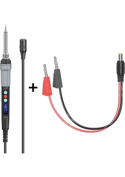 Fiş Seti 12-24V 72W Elektrikli Havya Dijital Sıcaklık Ayarı Seramik Isıtma Ayrılabilir Araba Elektronik Tamir Kaynak Araçları (Yurt Dışından)