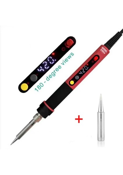 E90WT 110V Abd Yenı 110V/220V Ab/abd/au Rohs Cxg E60WT/90WT/110WT LCD Sıcaklık Dijital LED Ayarlanabilir Elektrikli Havya + Ipuçları (Yurt Dışından) indirimleri