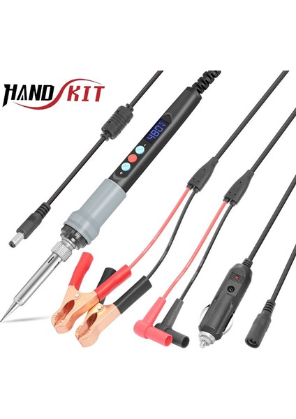 Fiş Seti 12-24V 72W Elektrikli Havya Dijital Sıcaklık Ayarı Seramik Isıtma Ayrılabilir Araba Elektronik Tamir Kaynak Araçları (Yurt Dışından)