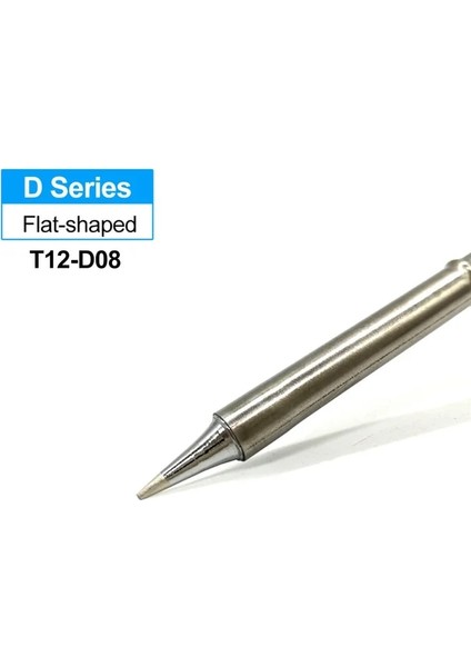 T12-D08 T12 D Serisi Düz Şekilli Havya Ipuçları T12-D08 D12 D16 D24 DL32 D4 D52 Hakko FX951 FX950 FM203 Istasyonu Kitleri (Yurt Dışından)