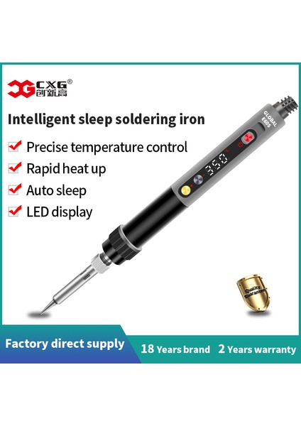 E60S 60W Ab Cxg E60S Elektrikli Havya Uyku Fonksiyonlu Dijital Ekran Sıcaklık Regülatörü Profesyonel Tamir Aracı 110-220V 60W (Yurt Dışından) fiyatları