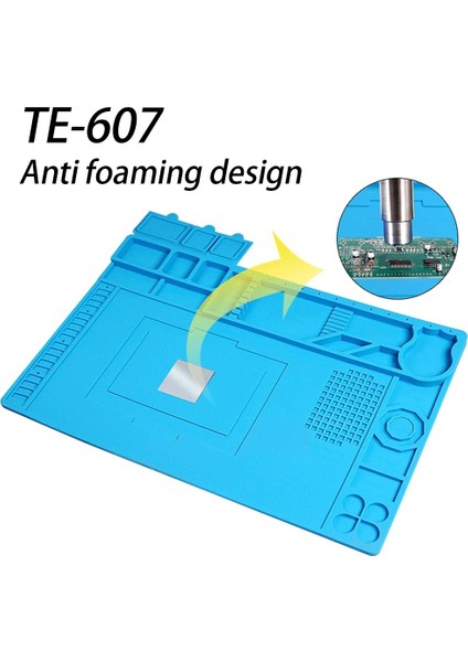 S-170 (Manyetik) Havya Mat Yalıtım Silikon Manyetik Onarım Çalışma Mat Isıya Dayanıklı Lehimleme Istasyonu Mat Bga ve Tabanca Havya (Yurt Dışından)