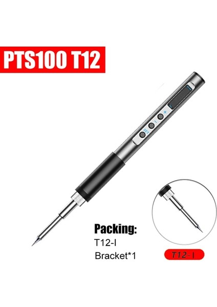 T12-I PTS100 T12 Pd2.0 65W Mini Elektrikli Havya Ayarlanabilir Sıcaklık Taşınabilir Lehim Kaynak Istasyonu Dc5 ~ 20V OLED Ekran (Yurt Dışından)