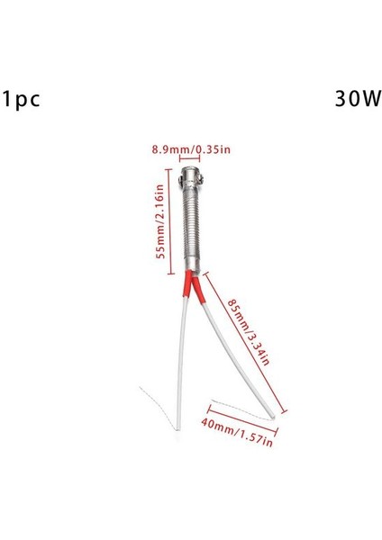 1 ADET-30W Aksesuar Dayanıklı Harici Isı Isıtma Elemanı Yedek Kaynak Ekipmanları Havya Çekirdek Kaynak Aracı (Yurt Dışından)