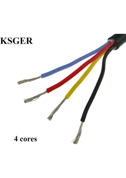 4 Çekirdekli 3 M Ksger Silikon Tel Kablo Kalaylı Bakır T12 Havya Istasyonu 3 4 5 6 8 Çekirdek Hattı 0.5 Kare Yüksek Sıcaklık Yumuşak Ceket (Yurt Dışından)