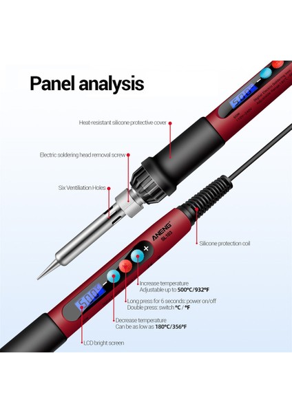 Turuncu Au Dijital Elektrikli Havya Seti Ayarlanabilir Sıcaklık Kaynak Aracı Aksesuarları Havya Ipuçları Lehim Istasyonu 110 220 V (Yurt Dışından) indirimleri