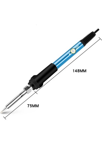 Mavi 60W, Ab Yeni Havya 60W Ayarlanabilir Sıcaklık Elektrikli Havya Rework Istasyonu Mini Kolu Isı Kalem Kaynak Onarım Araçları (Yurt Dışından)