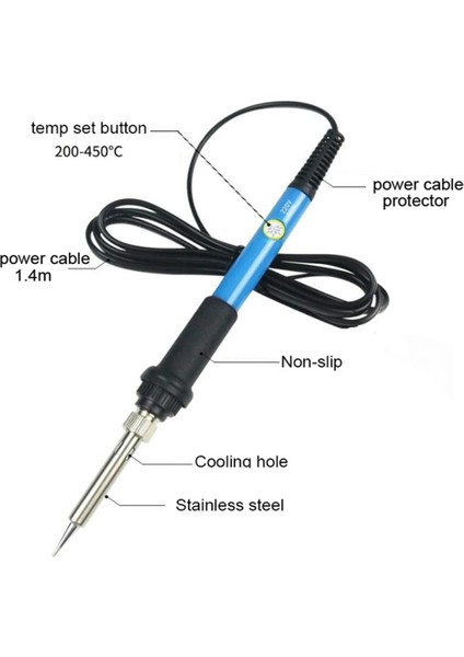 60W Ayarlanabilir Sıcaklık Elektrikli Havya Mini Kolu Isı Kalem Kaynak Tamir Araçları Havya Seti Seti El Aleti (Yurt Dışından) fırsatları