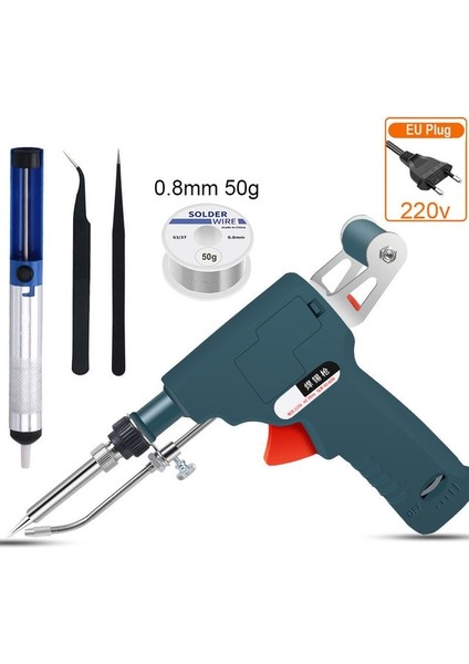 220V-5 Adet Kiti Ayarlanabilir Sıcaklık Kalay Lehimleme Tabancası Dahili 80W Düzenleyici Lehim Demir Tabancası Otomatik Besleme Elektrik Kiti Kaynak Ekipmanları (Yurt Dışından)