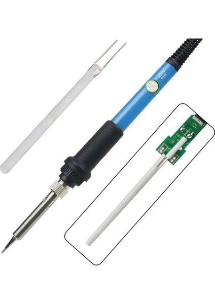 2 ADET-60W Kısa Tel 1/2 Adet Seramik Elektrikli 220V 80W 60W 100W Havya Isıtıcı 908 908S Lehim Araçları Dahili Isıtma Elemanı (Yurt Dışından)