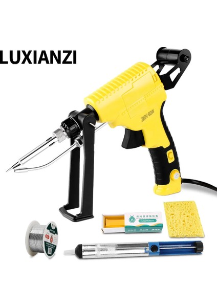 Tkhxqb1 Ab Luxıanzı Yeni El Elektrikli Havya 220 V 60 W Dahili Isıtma Otomatik Kalay Havya Tabancası Kaynak Aracı Seti Göndermek (Yurt Dışından)