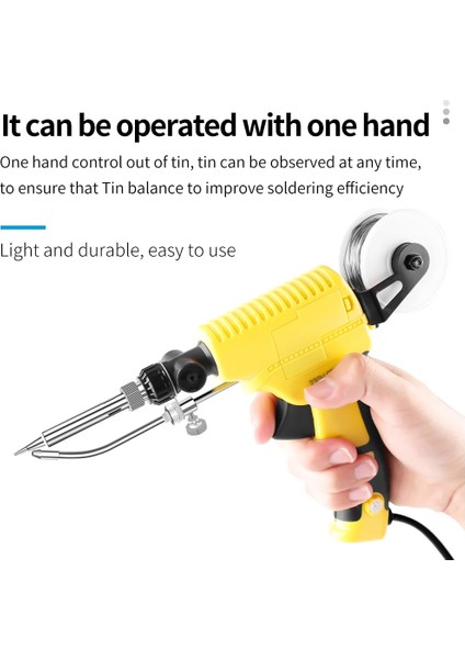 Tkhxqb1 Ab Luxıanzı Yeni El Elektrikli Havya 220 V 60 W Dahili Isıtma Otomatik Kalay Havya Tabancası Kaynak Aracı Seti Göndermek (Yurt Dışından)