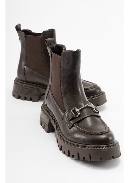 Vesper Kahverengi Tokalı Kadın Chelsea Bot