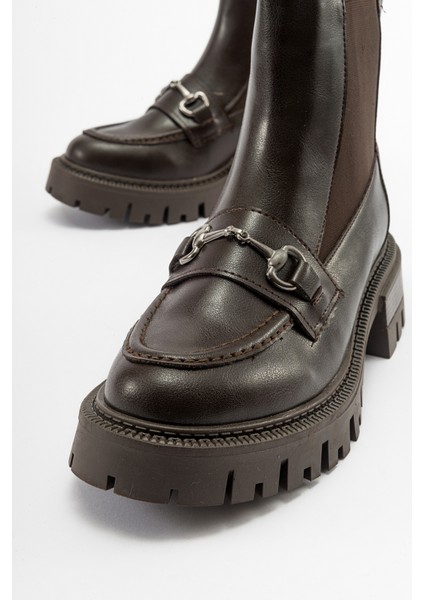 Vesper Kahverengi Tokalı Kadın Chelsea Bot fiyatları