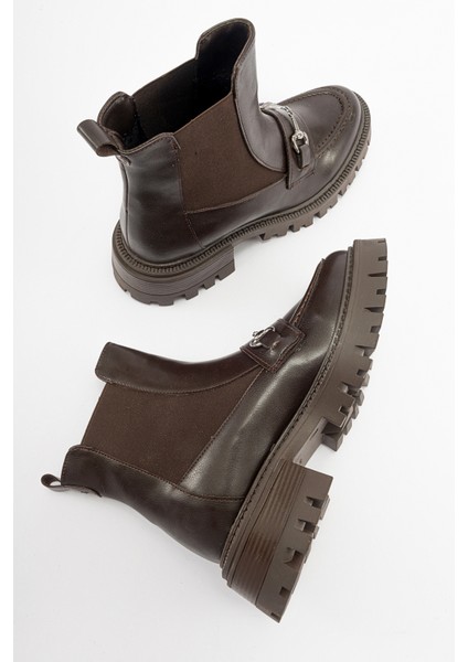 Vesper Kahverengi Tokalı Kadın Chelsea Bot modelleri