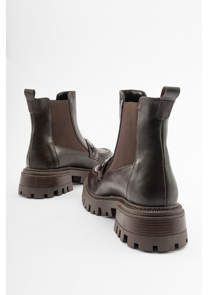 Vesper Kahverengi Tokalı Kadın Chelsea Bot indirimleri