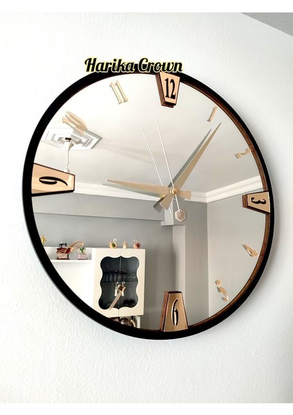 Gerçek Aynalı Dekoratif Duvar Saati (40- 50 Cm)