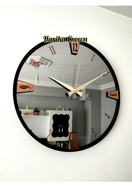 Gerçek Aynalı Dekoratif Duvar Saati (40- 50 Cm)