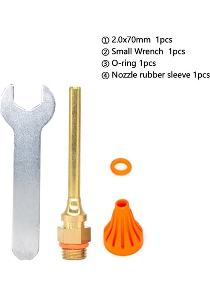 2.0X70MM 1 Adet 70MM Tutkal Tabancası Uzun Meme 1.5mm/1.8mm/2mm/3mm Sızdırmaz Tutkal Memesi Koruyucu Kapaklı Değiştirilebilir Tutkal Tabancası Aksesuarları (Yurt Dışından)