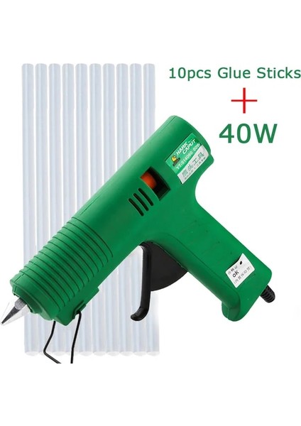 40W Ab 20W-100W Sıcak Tutkal Tabancası ile Profesyonel 10 Adet Çubuk Tutkal Metal Ahşap Devre Tahta Ev Dıy Elektrikli Isı Araçları (Yurt Dışından)