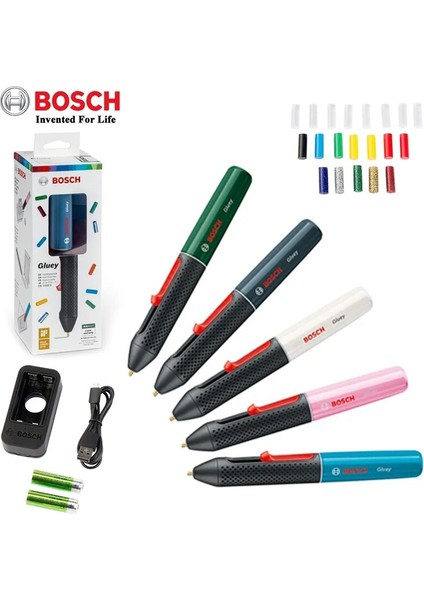 Düz Renk Tutkal Bosch Akülü Sıcakta Eriyen Tutkal Kalem Çok Fonksiyonlu Kablosuz Onarım Aracı Ev Dıy Araçları Sıcak Tutkal Tabancası 20 Tutkal Sopa ile (Yurt Dışından)