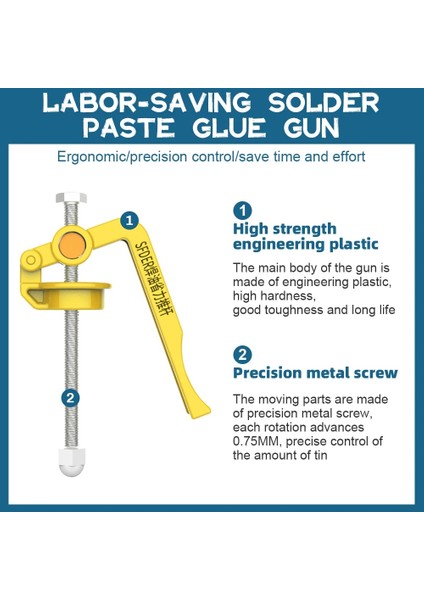 Yükseltilmiş Zahmetsiz Lehim Pastası Tutkal Tabancası Ekstruder Devre Kartı Tamiri Lehim Pastası Güçlendirici Uv Tutkal Tabancası Güçlendirici Lehimleme Aksesuarları (Yurt Dışından) modelleri