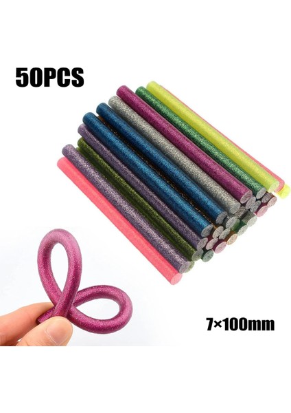 Tutkal Şeritleri Sıcak Tutkal Çubukları Glitter Yüksek Viskoziteli Sıcak Eriyik Elektrikli El Aletleri Parçası Reçineli Yapıştırıcı 50 Adet Yaşlanma Direnci (Yurt Dışından)