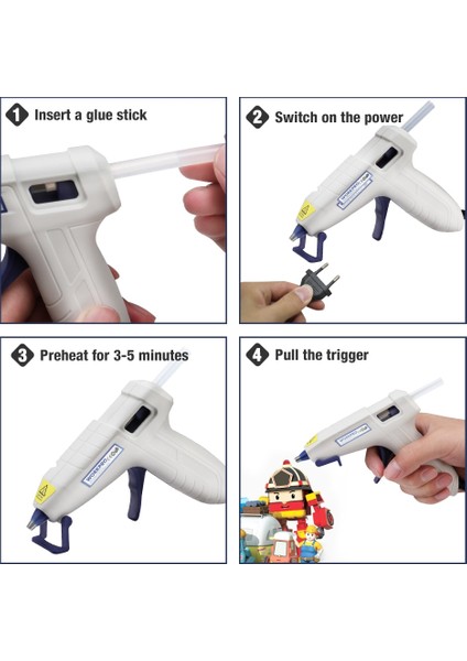 10W Ab Workpro 10W Kablolu Sıcak Tutkal Tabancası ile 20 Adet Tutkal Çubukları Sanat El Sanatları Kullanımı, Noel Dekorasyonu/hediyeler (Yurt Dışından) fırsatları