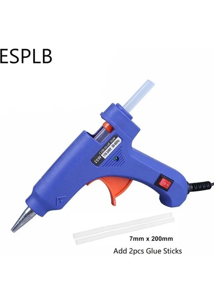 2 Adet Tutkal Çubukları Abd Esplb 20 W Mini Tutkal Tabancası Sıcak Eriyik Termo Elektrikli Isı Sıcaklığı Tutkal Tabancası ile 2 Adet/10 Adet/20 Adet 7mm x 200MM Tutkal Çubukları (Yurt Dışından)