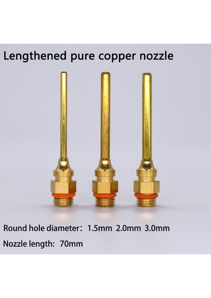 2.0X40MM-1 Adet Yüksek Kaliteli Tutkal Tabancası Memesi Saf Bakır Ince Ucu Sızdırmaz Tabanca Memesi Çeşitli Boyutlarda Silikon Tabanca Aksesuarları 1.0*40 mm (Yurt Dışından)