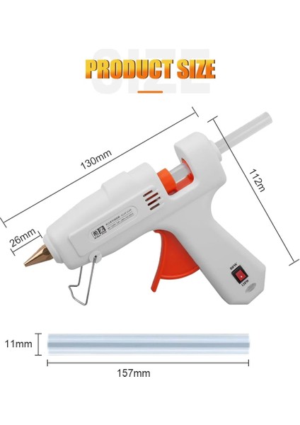 Sadece Tutkal Tabancası 80W, Ab 80W-120W Sıcak Tutkal Tabancası ile 11*200MM Tutkal Çubuğu Dıy Mini Guns Yapıştırıcı Çubuk Sıcak Tutkal Tabancası Araçları Ev Için Isı Aracı (Yurt Dışından)