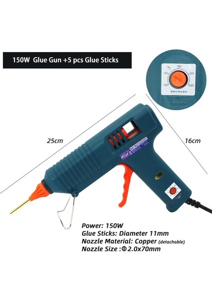 60W Tutkal Tabancası Ab 60W 150W 250W Sıcak Tutkal Tabancası Elektrikli Sıcak Tabanca Tutkal Sopa ile Mini Endüstriyel Onarım Aracı Ayarlanabilir Sıcaklık Sıcak Tutkal Tabancası (Yurt Dışından) indirimleri