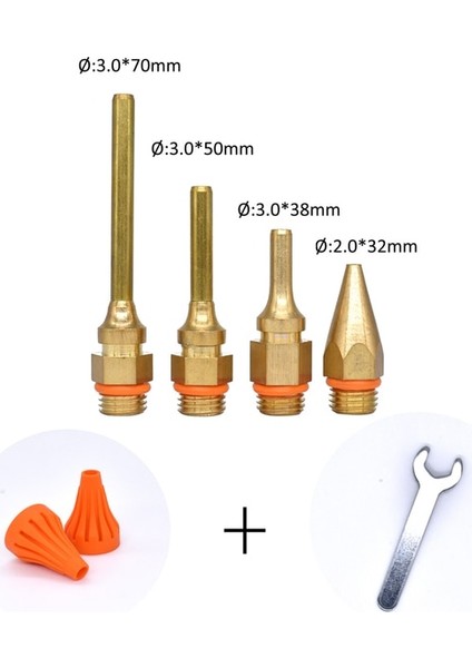 Cps-4 Sıcak Tutkal Tabancası Uzun Meme Büyük Çaplı Küçük Çaplı 1.0X36MM 1.5X55MM 1.5X70MM Yüksek Kaliteli Çelik Malzeme Anahtarı ile 3 Adet (Yurt Dışından)