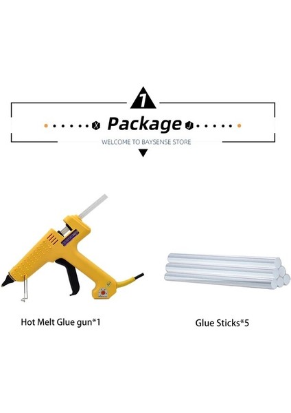 Set-1 250W, Ingiltere Profesyonel 250W Sıcak Tutkal Tabancası Ayarlanabilir Sıcaklık Yüksek Güçlü Silikon Tabanca Seti 11MM Tutkal Çubuğu 2.0mm Bakır Nozul Kullanarak (Yurt Dışından)