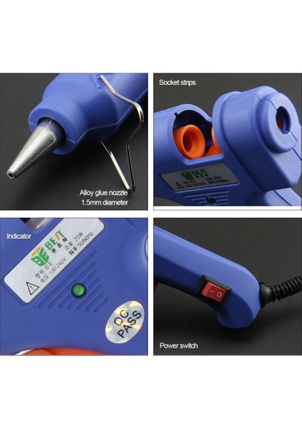 20W 20W Mini Sıcak Tutkal Tabancası 7mm Çubuk Tutkal Pnömatik Silikon Yapıştırıcı Tabancaları Termo Elektrikli Isı Sıcaklık Aracı (Yurt Dışından) fırsatları