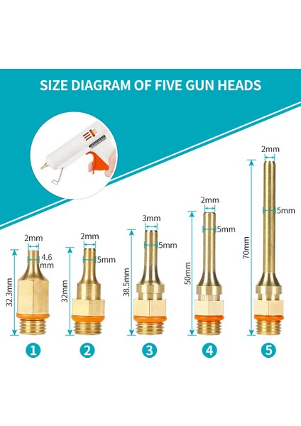 Stil 1 150W, Abd Chanseon 150W Ab/abd Sıcak Tutkal Tabancası Akıllı Ayarlanabilir Sıcaklık Bakır Meme Isıtıcı Namlu Çapı 11MM Craft Onarım Aracı (Yurt Dışından) modelleri