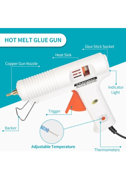 Stil 1 150W, Abd Chanseon 150W Ab/abd Sıcak Tutkal Tabancası Akıllı Ayarlanabilir Sıcaklık Bakır Meme Isıtıcı Namlu Çapı 11MM Craft Onarım Aracı (Yurt Dışından) fırsatları