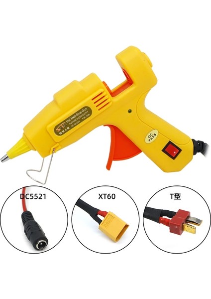 T Tipi 12 V/24 V Sıcak Eriyik Tutkal Tabancası Ac Dc Adaptörü XT60 T Tipi Mini Tutkal Tabancası ile 7mm Tutkal Çubukları Model Uçak Tamir Aracı (Yurt Dışından) fiyatları