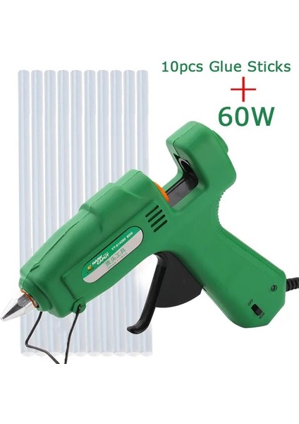60W Au 20W-100W Sıcak Tutkal Tabancası ile Profesyonel 10 Adet Çubuk Tutkal Metal Ahşap Devre Tahta Ev Dıy Elektrikli Isı Araçları (Yurt Dışından)
