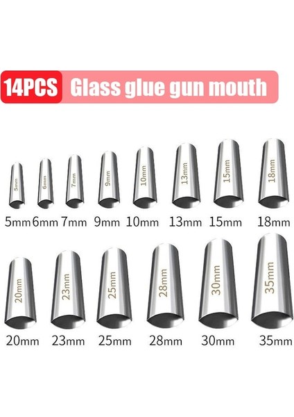 14 Adet 7/27 Adet Paslanmaz Çelik Kalafat Memesi Aplikatör Tabanı ile Kalafat Sonlandırıcı Dolgu Macunu Bitirme Aracı Mutfak Banyo Lavabo Eklemi (Yurt Dışından)