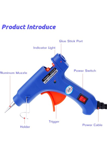 5 Adet Çubukla Abd Sıcak Tutkal Tabancası ile 7mm * 100M Tutkal Çubukları 20W Mini Endüstriyel Tabancalar Ev Isı Sıcaklığı Termo Elektrikli Tamir Aracı (Yurt Dışından) fırsatları