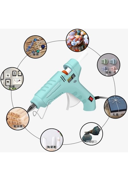 Mavi 20W Sıcak Tutkal Tabancası 7mm * 100M Tutkal Çubukları Elektrikli Mini Ev Isı Sıcaklığı Termo Aracı Elektrikli Tamir Aracı (Yurt Dışından) indirimleri