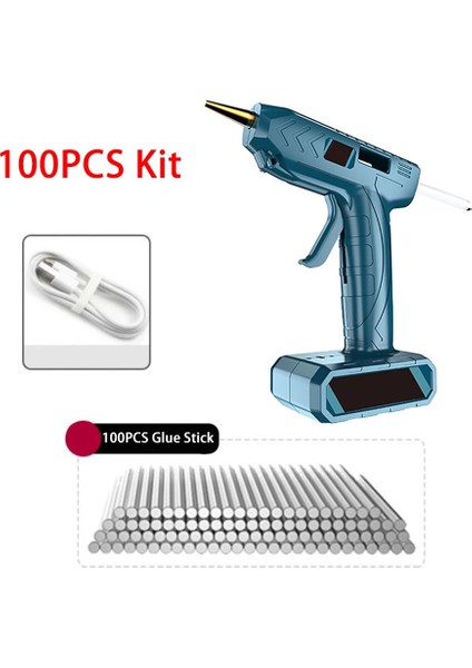 20 Adet Kiti 5400MAH Akülü Sıcak Tutkal Tabancası ile 20/100 Adet Tutkal Çubukları Bakır Nozul Şarj Edilebilir Sıcak Tutkal Tabancası Dıy Zanaat Tamir Aracı (Yurt Dışından)