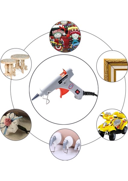 10 Adet Çubuklarla 20W, Ab 20W Sıcak Tutkal Tabancası Kullanır 7 * 100MM Tutkal Çubukları Mini Endüstriyel Ev Silahları Isı Sıcaklığı Termo Elektrikli Dıy Onarım Aracı (Yurt Dışından) fırsatları